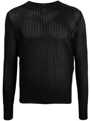SAPIO knitted cotton-blend sweater - Black