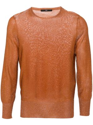 SAPIO lurex fine-knit jumper - Orange