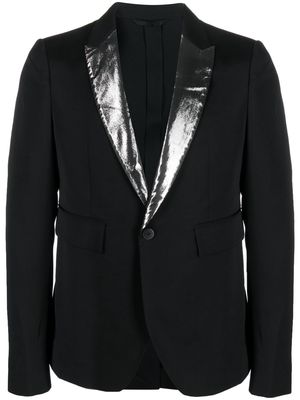 SAPIO metallic-effect lapels blazer - Black
