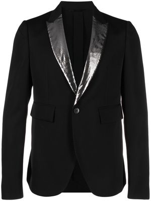 SAPIO metallic-lapels single-breasted blazer - Black