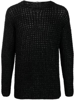 SAPIO open-knit sweater - Black