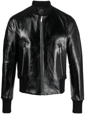 SAPIO patent-leather zipped jacket - Black
