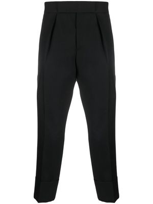 SAPIO pleated cropped trousers - Black