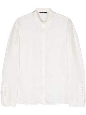 SAPIO pointed-collar twill shirt - White