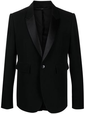 SAPIO single-breasted cotton-wool blazer - Black