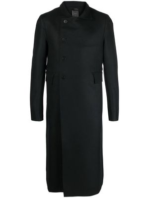 SAPIO single-breasted wool coat - Black
