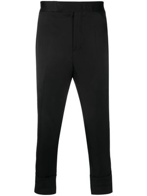SAPIO tailored cropped cotton trousers - Black