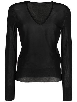 SAPIO V-neck knitted jumper - Black