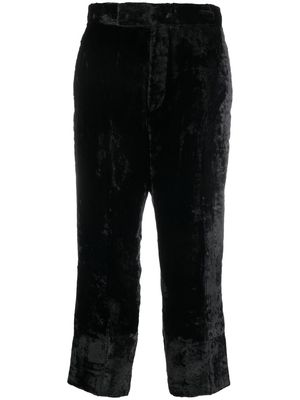 SAPIO velvet cropped trousers - Black