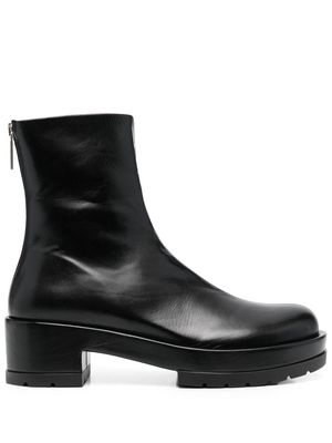 SAPIO zip-up leather boots - Black