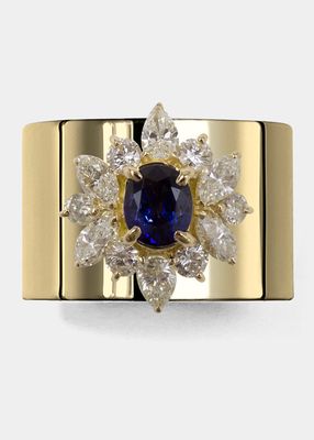 Sapphire and Diamond Revive Ring in 18k Gold