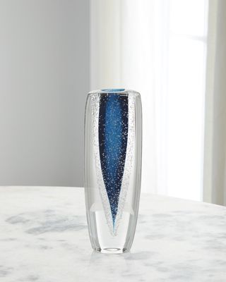 Sapphire Blue Handblown Glass Vase II