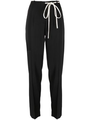 Sara Lanzi drawstring-fastening waistband trousers - Black