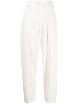 Sara Lanzi round-leg tapered trousers - White