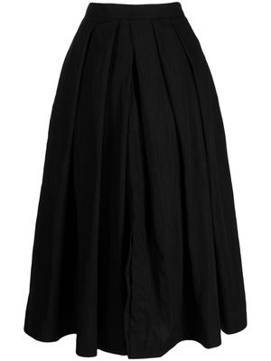 Sara Lanzi slits pleated skirt - Black