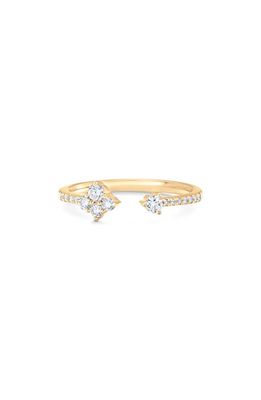 Sara Weinstock Dujour Diamond Cluster Open Ring in Yellow Gold 