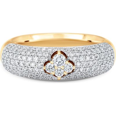 Sara Weinstock Dujour Pavé Diamond Cluster Ring in Yellow Gold 