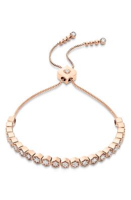 Sara Weinstock Isadora Hexagon Slider Bracelet in Rose Gold