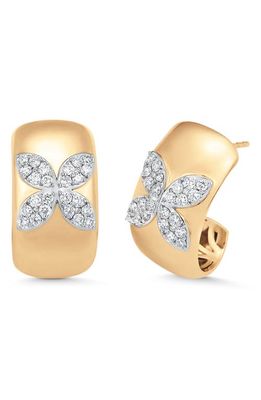 Sara Weinstock Lierre Diamond Hoop Earrings in Yellow Gold