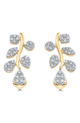 Sara Weinstock Lierre Pavé Diamond Drop Earrings in Yellow Gold