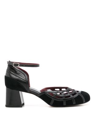 Sarah Chofakian Abbie 40mm leather sandals - Black
