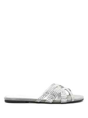 Sarah Chofakian Alix crystal-embellished sandals - Grey