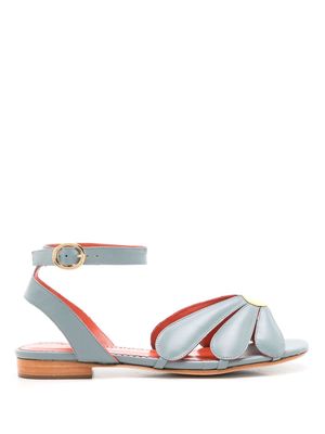 Sarah Chofakian Amelia leather sandals - Orange