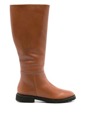 Sarah Chofakian Avenna leather boots - Brown
