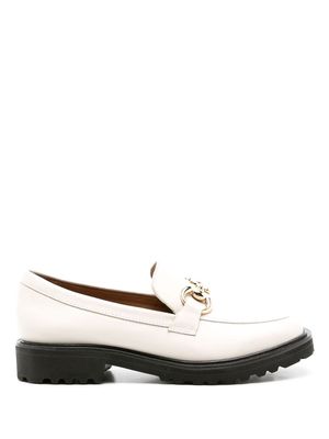 Sarah Chofakian Betsy leather loafers - White