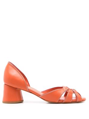 Sarah Chofakian Carrie scalloped sandals - Orange