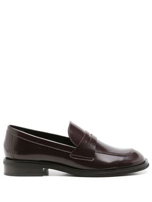 Sarah Chofakian Clarisse patent loafers - Brown