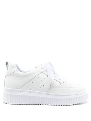 Sarah Chofakian Elise low-top leather sneakers - White