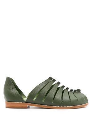Sarah Chofakian Faustine cut-out sandals - Green