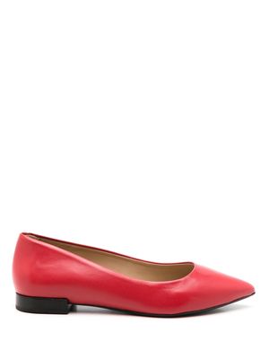 Sarah Chofakian Francesca pointed-toe ballerina hoes - Red