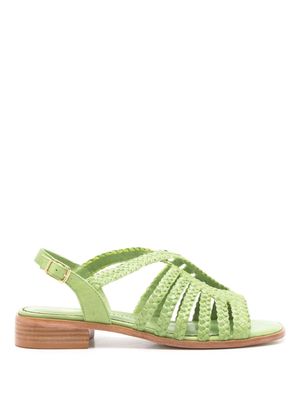Sarah Chofakian Le Marais braided leather sandals - Green