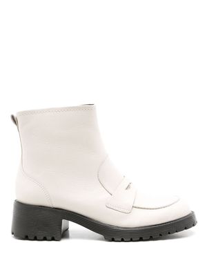 Sarah Chofakian Marcellie 50mm leather ankle boots - Neutrals