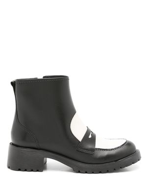 Sarah Chofakian Marcellie two-tone boots - Black