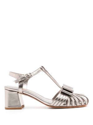 Sarah Chofakian Marly 45mm leather sandals - Silver