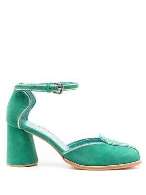 Sarah Chofakian Noell 65mm suede pumps - Green