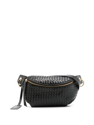 Sarah Chofakian Orsay interwoven leather belt bag - Black