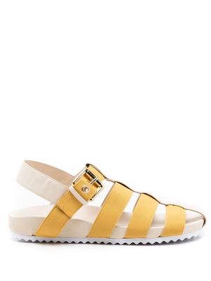 Sarah Chofakian Simpson side-buckle detail sandals - Yellow