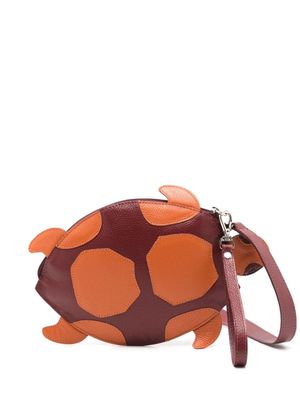 Sarah Chofakian Turtle Fun leather minibag - Red