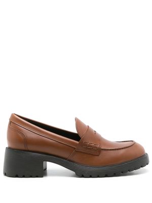 Sarah Chofakian Ully leather penny loafers - Brown