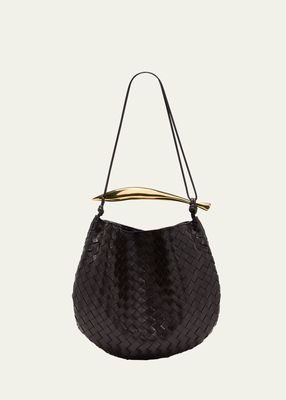 Sardine Medium Intrecciato Leather Top-Handle Bag