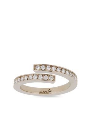 SARDO 18kt white gold and diamond Balance ring