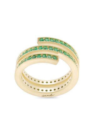 SARDO 18kt yellow gold emerald Balance ring