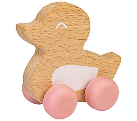 Saro By Kalencom Beech Wood and Silicone Duck T eether Toy