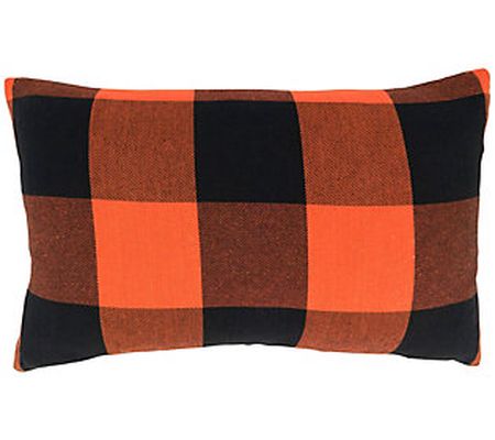 Saro Lifestyle Buffalo Plaid Design Down-Filled Throw Pillow