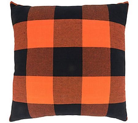 Saro Lifestyle Buffalo Plaid Design Poly-Filled Throw Pillow