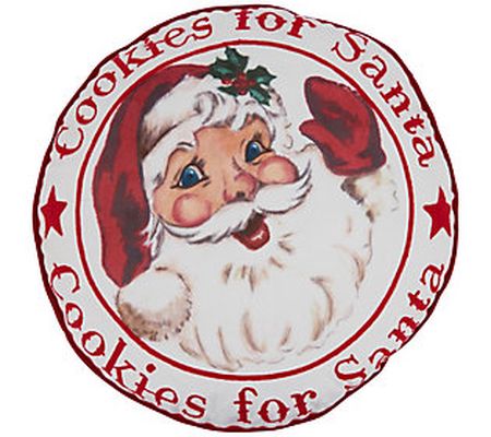 Saro Lifestyle Cookies For Santa Throw Pillow